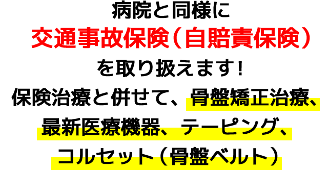 交通事故保険と取り扱えます